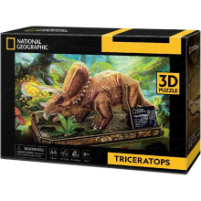                             Puzzle 3D 44 dílků Triceratops                        