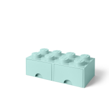                             LEGO úložný box 8 s šuplíky - aqua                        