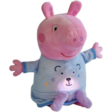                             Peppa Pig 2v1 plyšový usínáček hrající + světlo, modrý, 25 c                        