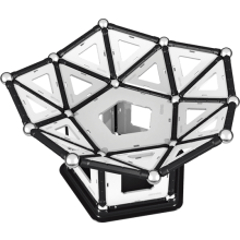                             Magnetická stavebnice Geomag - Panels černobílá 104 dílků                        