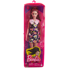                             Barbie modelka - šaty se sedmikráskami                        