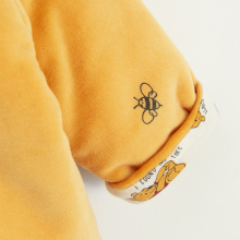                             Mikina s kapucí na knoflíky -žlutá                        