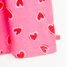                             Bavlněné šaty s potiskem srdíček -růžové                        