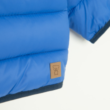                             Přechodová bunda s kapucí -modrá                        