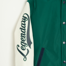                             Baseballová bunda s kapucí s nápisem -zelená                        