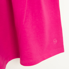                             Jednobarevné šaty s krátkým rukávem -tmavě růžové                        