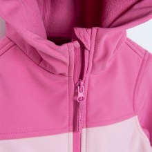                             Dívčí softshellová bunda s kapucí -růžová                        