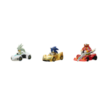                             Kovový model autíčka s figurkou Sonic 1:64                        