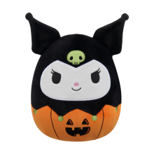                             Plyšový mazlíček Squishmallows Hello Kitty - Kuromi v dýni                        