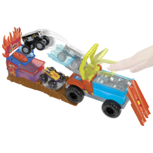                             Sada Hot Wheels Monster Truck Fire Crash                        