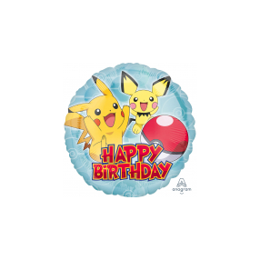 Balónek Standard Pokemon Happy Birthday