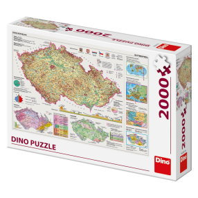 Puzzle 2000 dílků: Mapy České republiky