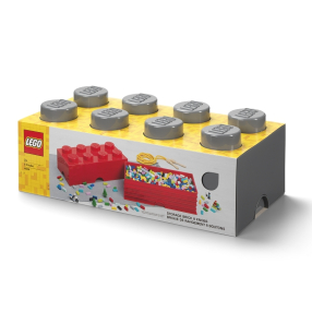 LEGO úložný box 8 - tmavě šedá