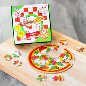 Puzzle mini Pizza 6 různých motivů 36 dílků