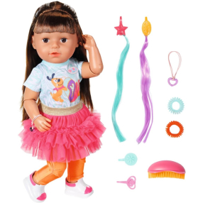 Starší sestřička BABY born Play & Style, brunetka, 43 cm