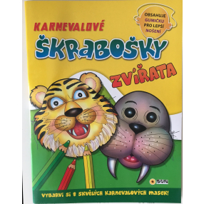 Karnevalové škrabošky - zvířata