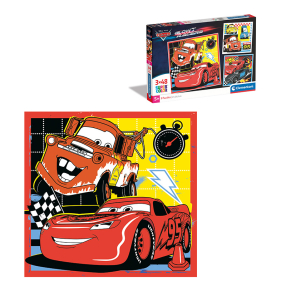 Puzzle 3x48 dílků Square Disney Cars glow racers