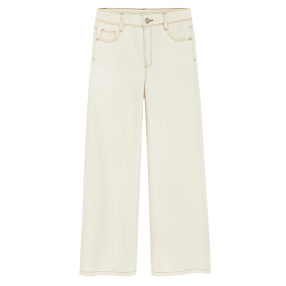 Dívčí šiřoké kalhoty -bílé