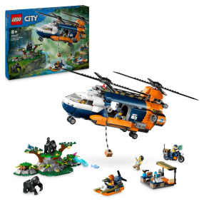LEGO® City 60437 Helikoptéra na průzkum džungle v základním táboře