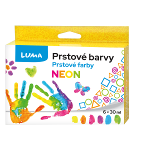 Barvy prstové neon 6 barev 30ml