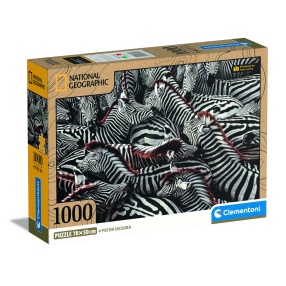 Puzzle 1000 dílků Compact nat geo zebras