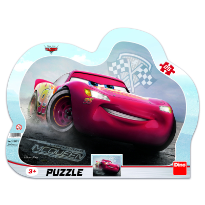 Puzzle Cars 3: Blesk McQueen 25 dílků kontura