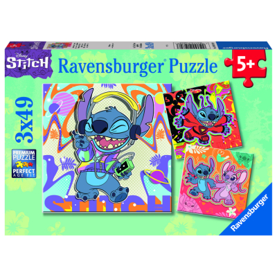 RAVENSBURGER Puzzle Disney: Stitch 3x49 dílků