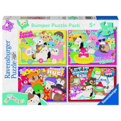 RAVENSBURGER Puzzle Squishmallows 4x100 dílků