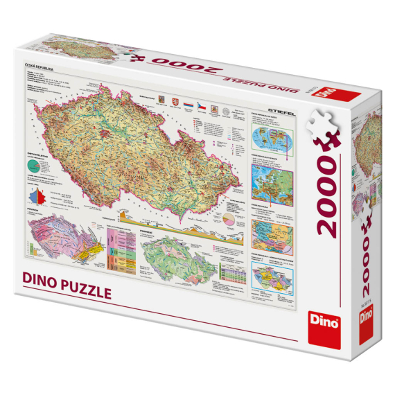 Puzzle 2000 dílků: Mapy České republiky                    