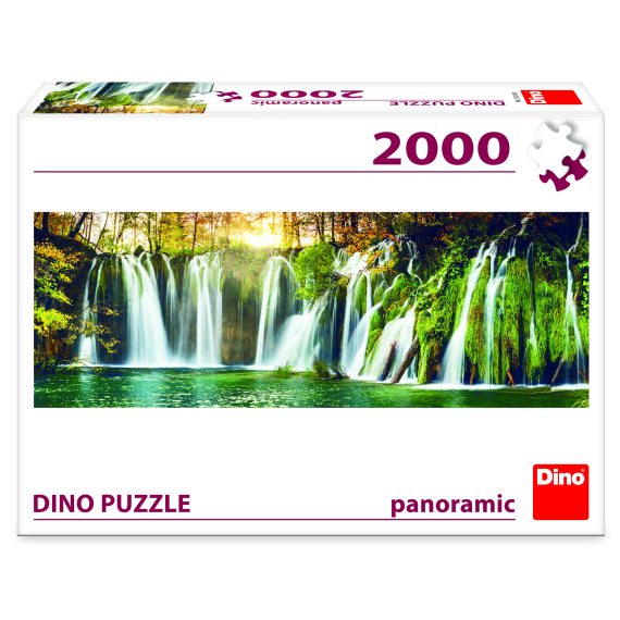Puzzle 2000 dílků panoramic Plitvické vodopády                    