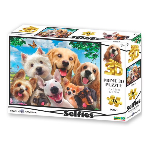 Puzzle 3D Pes selfie 48 dílků                    