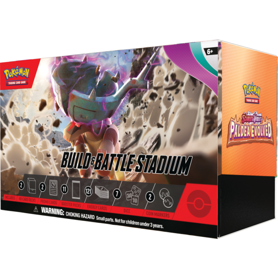 Pokémon TCG: SV02 Paldea Evolved - Build &amp; Battle Stadium                    