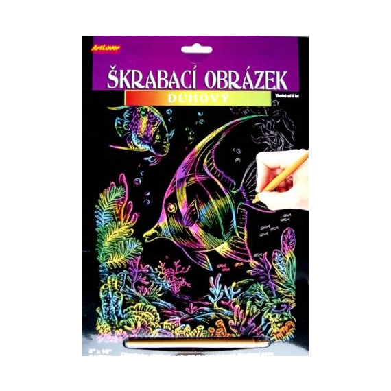 Škrabací obrázek-duhový                    