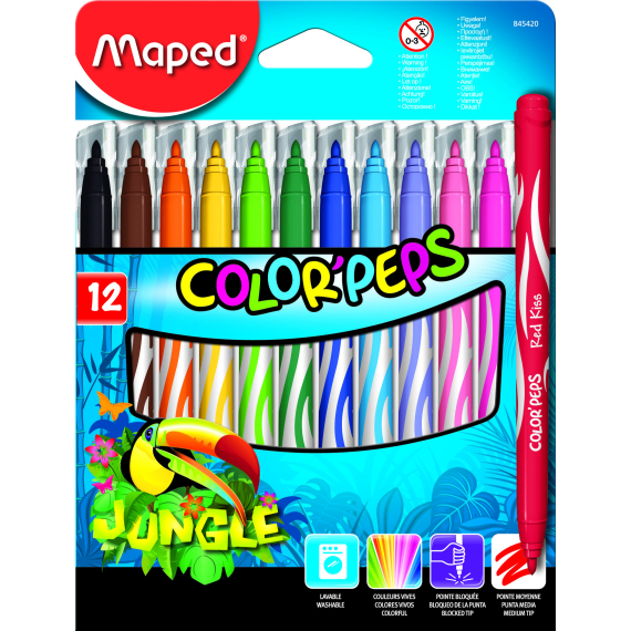 Fixy Maped Color´Peps Jungle, 12 barev                    