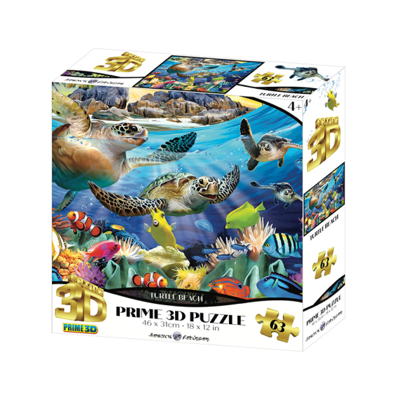 3D puzzle - Želva 63 dílků                    