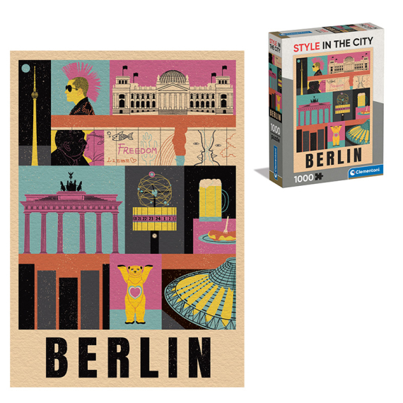 Puzzle 1000 dílků Style in the city Berlin Compact box                    