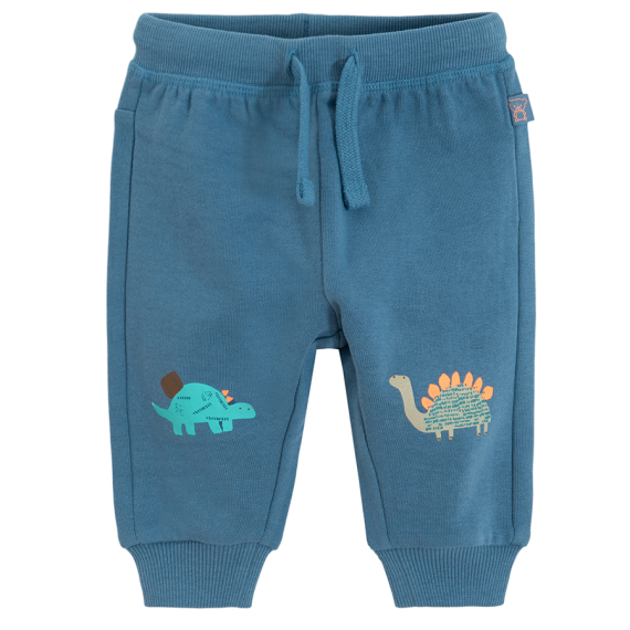 Teplákové kalhoty s dinosaury -modré                    