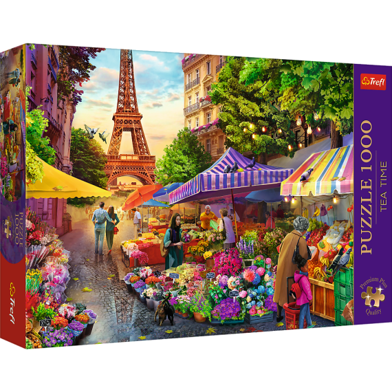 Puzzle Květinový trh Paříž 1000 dílků Puzzles Premium Plus                    