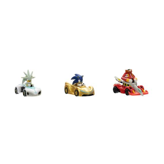 Kovový model autíčka s figurkou Sonic 1:64                    