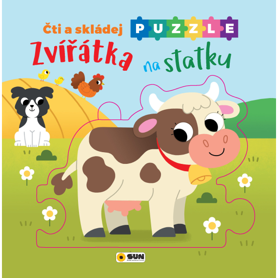 Čti a skládej puzzle - Zvířátka na statku                    