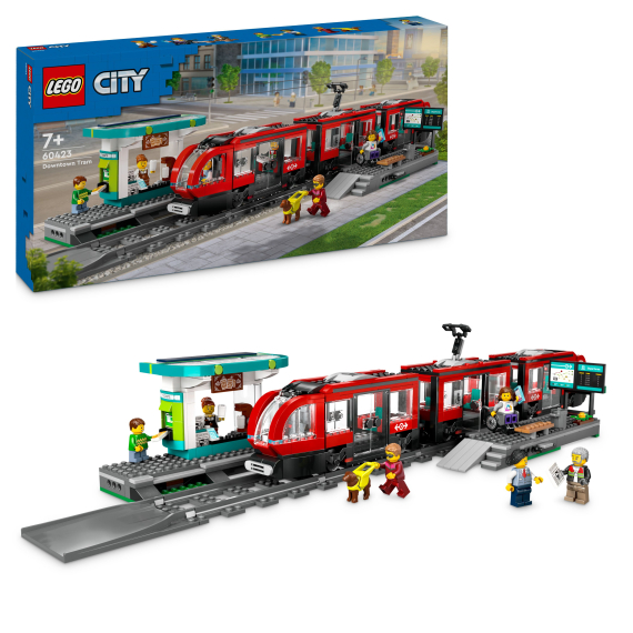 LEGO® City 60423 Tramvaj a zastávka v centru města                    