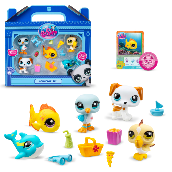 Littlest Pet Shop 5 zvířátek Pláž                    