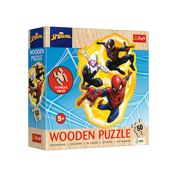 Dřevěné Puzzle 50 dílků Spiderman                    