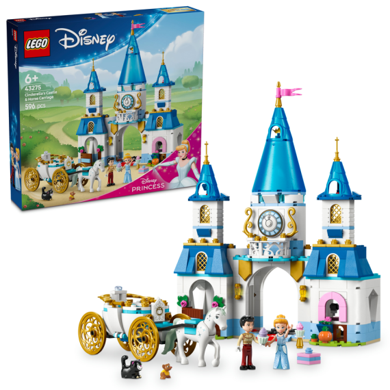 LEGO® │ Disney Princess 43275 Popelčin zámek a kočár s koňmi                    