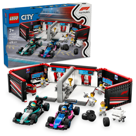 LEGO® City 60444 Garáž F1® a vozy Mercedes-AMG a Alpine                    