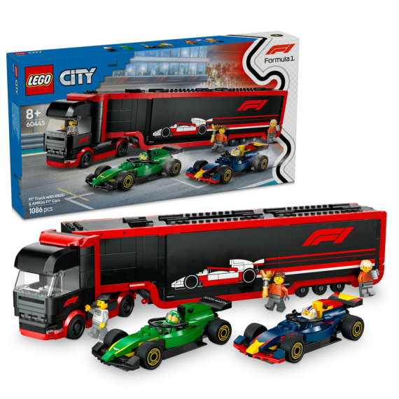 LEGO® City 60445 Kamion F1® s vozy F1® RB20 a AMR24                    